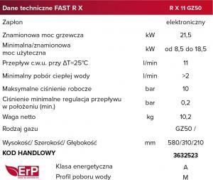 Przepływowy podgrzewacz wody Ariston Fast R X 11 NG 21.5 kW 1 MPa (3632523) 5