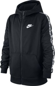 Nike Bluza dziecięca B Nsw Repeat Fz Poly Hood czarna r. S (AV8387-010) 1