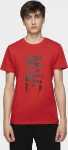 4f Koszulka męska H4Z19-TSM072 czerwona r. L 1