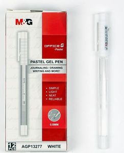 M&G Długopis żelowy OfficeG 0,8mm biały (12szt) M&G 1