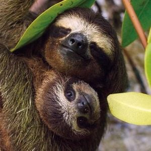 Museums & Galleries Karnet kwadrat z kopertą Three-toed Pygmy Sloth 1