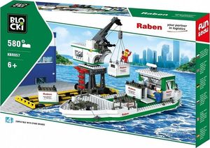 Blocki Klocki Blocki Raben Statek kontenerowy z Żurawiem (KBR057) 1