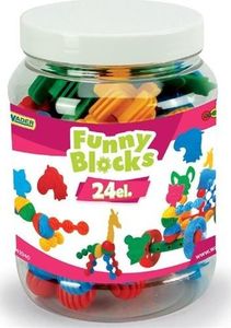 Wader Klocki Funny blocks słoik 24 elementy (41940) 1