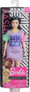 Lalka Barbie Mattel Lalka Barbie Fashionistas® Modne przyjaciółki® W fioletowej sukience (FBR37/FXL60) 1
