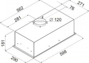 Okap VDB OKAP VDB BOX Glass Inox 60 4