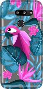 CaseGadget Nakładka do LG G8 Thinq papuga i kwiaty 1