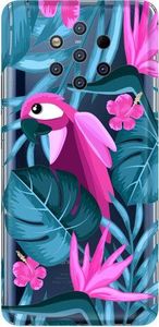 CaseGadget Nakładka do Nokia 9 papuga i kwiaty 1