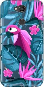 CaseGadget Nakładka do LG X power 3 papuga i kwiaty 1