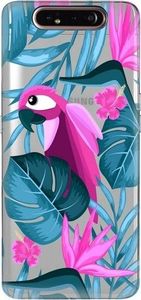 CaseGadget Nakładka do Samsung Galaxy A80/A90 papuga i kwiaty 1