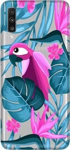 CaseGadget Nakładka do Samsung Galaxy A70 papuga i kwiaty 1