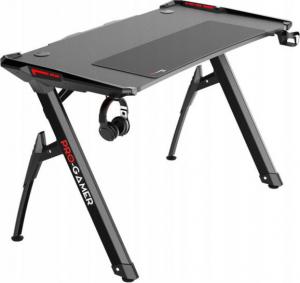 Biurko Pro-Gamer D-5000 Czarne 120 cmx62 cm Nogi rozkładane 3