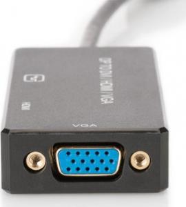Adapter AV Digitus DisplayPort - HDMI - D-Sub (VGA) - DVI-I czarny (DB-340418-002-S) 5