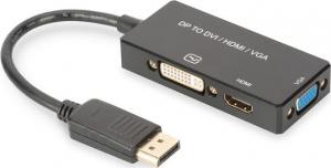 Adapter AV Digitus DisplayPort - HDMI - D-Sub (VGA) - DVI-I czarny (DB-340418-002-S) 1