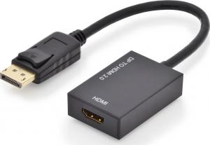 Adapter AV Ednet DisplayPort - HDMI czarny (84496) 1