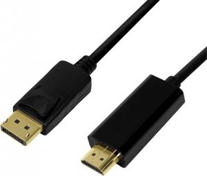 Kabel LogiLink DisplayPort - HDMI 3m czarny (CV0128) 1