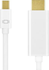 Kabel LogiLink DisplayPort Mini - HDMI 1m biały (CV0122) 2