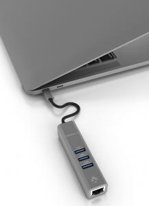 HUB USB TerraTec Connect C2 1x RJ-45  + 3x USB-A 3.0 (251735) 2