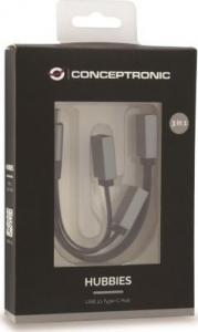 HUB USB Conceptronic 3x USB-A 3.0 (HUBBIES01G) 5