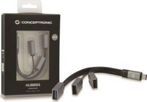 HUB USB Conceptronic 3x USB-A 3.0 (HUBBIES01G) 6