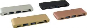HUB USB LC-Power 1x SD 1x USB-C 1x microSD  + 2x USB-A 3.0 (LC-HUB-C-MULTI-2A) 4