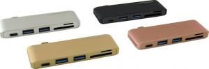 HUB USB LC-Power 1x SD 1x USB-C 1x microSD  + 2x USB-A 3.0 (LC-HUB-C-MULTI-2S) 3
