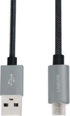 Kabel USB LogiLink USB-A - microUSB 1 m Czarny (CU0132) 3