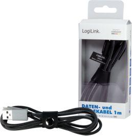 Kabel USB LogiLink USB-A - microUSB 1 m Czarny (CU0132) 5