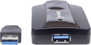 HUB USB Manhattan 1x SD 1x microSD  + 3x USB-A 3.0 (163590) 3