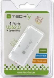 HUB USB Techly 4x USB-A 2.0 (IUSB2-HUB4-WHTY) 2
