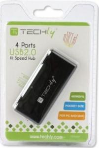 HUB USB Techly 4x USB-A 2.0 (IUSB2-HUB4-BKTY) 2