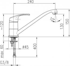 Bateria kuchenna KFA Krzem stojąca chrom (4213-915-00) 2
