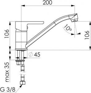 Bateria kuchenna KFA Sodalit stojąca chrom (5543-915-00) 2
