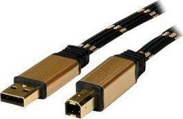 Kabel USB Roline USB-A - 4.5 m Czarny Złoty (JAB-1127658) 1