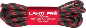 Lahti Pro Sznurowadła okrągle czarno-czerwone 150cm 1