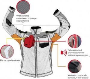 Lahti Pro Bluza khaki-czarna ze wstawkami ze stretchu S (L4041001) 2