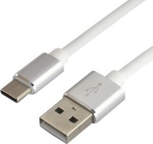 Kabel USB EverActive USB-A - USB-C 1 m Biały (CBS-1CW) 1