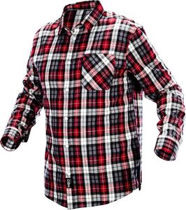 Neo Koszula flanelowa (Koszula flanelowa, krata czerwono-czarno-biała, rozmiar S) 1