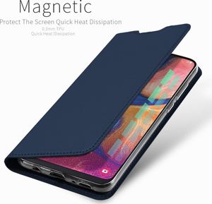 Dux Ducis Etui portfel Dux Ducis Skin Leather SAMSUNG GALAXY A20e granatowe uniwersalny 15