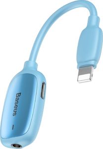 Adapter USB Baseus Baseus Audio Converter L51 Adapter Hub Przejściówka Ze Złącza Lightning Na 2x Lightning I Gniazdo Słuchawkowe Mini Jack 3.5mm Niebieski (call51-03) 1