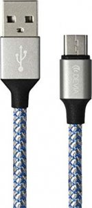 Kabel USB Devia USB-A - USB-C 1 m Niebieski (67514) 1
