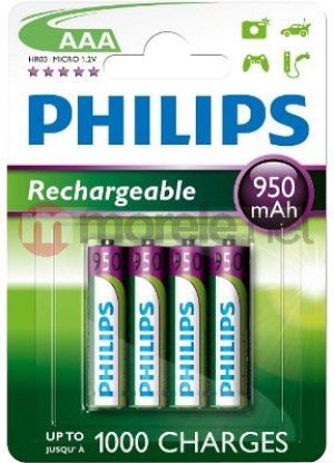 Philips Akumulator AAA / R03 950mAh 4 szt. 2