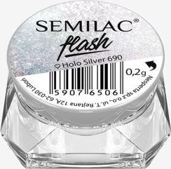 Semilac Pyłek do paznokci Flash Holo Silver 690 0.2g 1