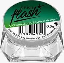 Semilac Pyłek do paznokci SemiFlash Green Venom 03 0.5g 1