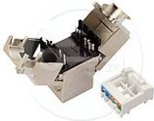 Solarix 10G keystone CAT6A STP RJ45 czarny samogwintująca (SXKJ-10G-STP-BK-SA) 2