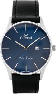 Zegarek Gino Rossi  - 7028A2 (zg251c) black/silver/blue uniwersalny 1