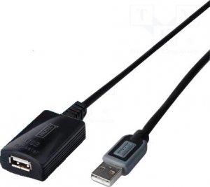 Kabel USB Digitus USB-A - USB-A 10 m Czarny (DA731001) 1