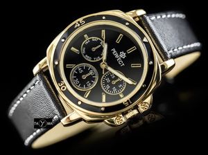 Zegarek Perfect PERFECT E602 - black/gold (zp744e) uniwersalny 7