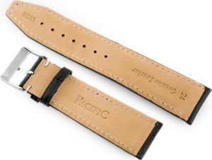 Pacific Pasek skórzany do zegarka W26 - PREMIUM - czarny/białe - 22mm uniwersalny 3