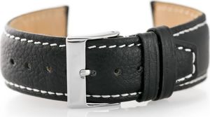 Pacific Pasek skórzany do zegarka W26 - PREMIUM - czarny/białe - 22mm uniwersalny 4