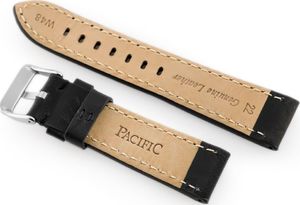 Pacific Pasek skórzany do zegarka W48 - PREMIUM - czarny/czarne - 24mm uniwersalny 3
